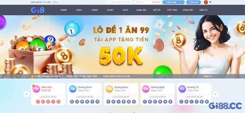 Giao diện web Gi8 thiết kế bắt mắt và thân thiện với người dùng 