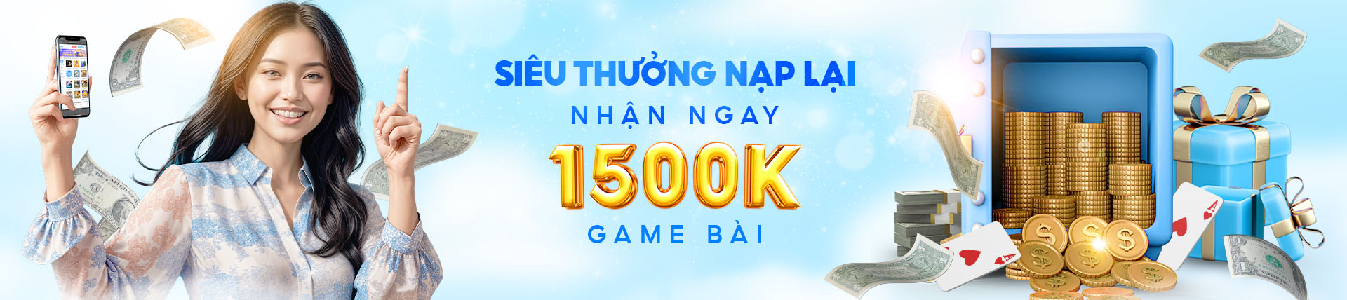 Thưởng nạp lại game bài 1500k